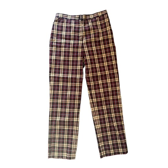 Taylor straight leg ankle‎ length casual plaid pants women size 6 - Picture 2 of 6